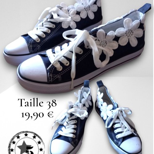 Tennis customisee  bleu marine