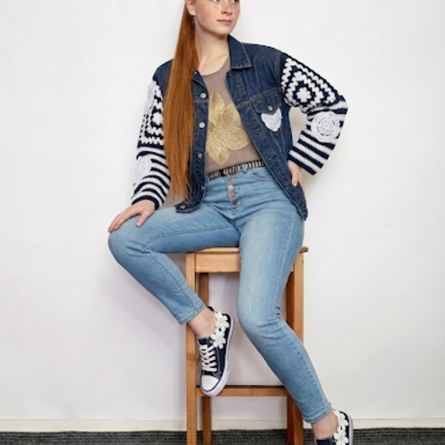 Tennis customisee bleu marine