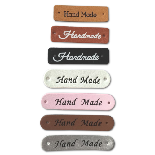 Etiquettes en cuir handmade multicolores