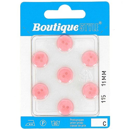 Boutons rose 11mm