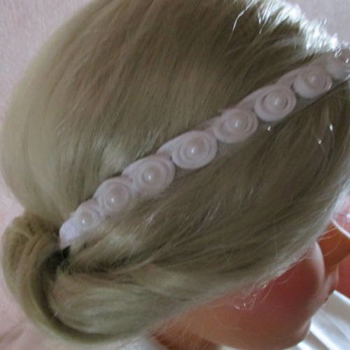 Headband blanc "daisy" comme dans gatsby pour mariage ou cérémonies style années folles