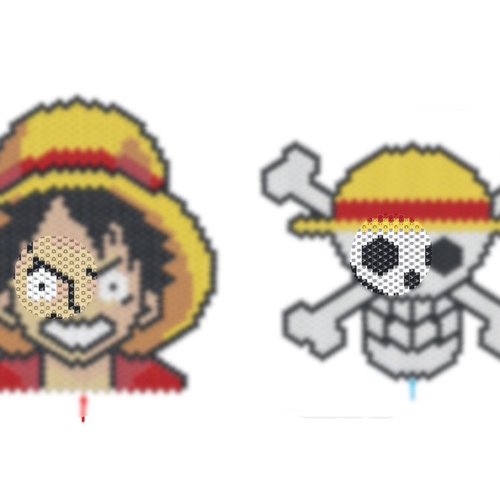 2 diagrammes one piece - tissage perles miyuki