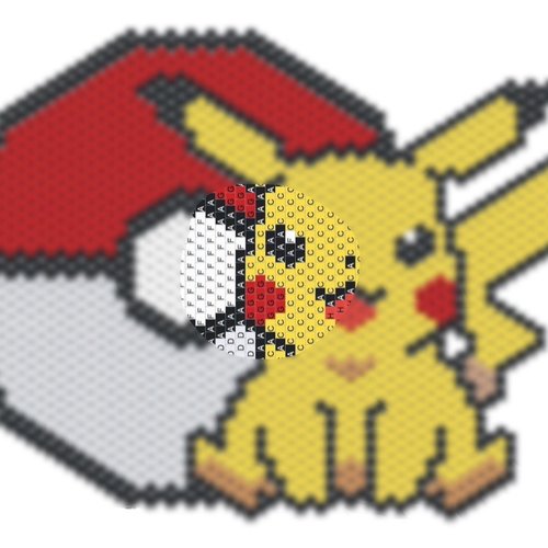 Diagramme pikachu avec boule - perles miyuki