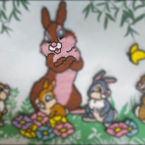 Diagramme famille lapins - perles miyuki