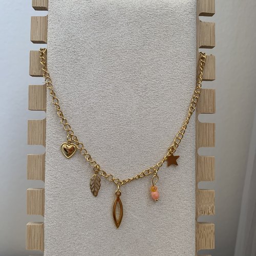 Collier breloques en acier inoxydable