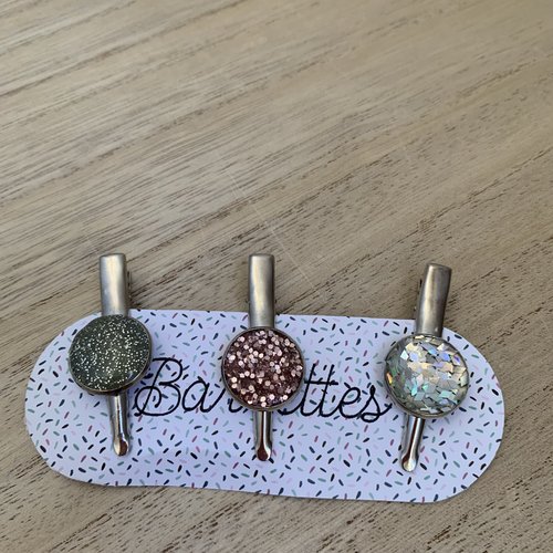 Lot de 3 barrettes