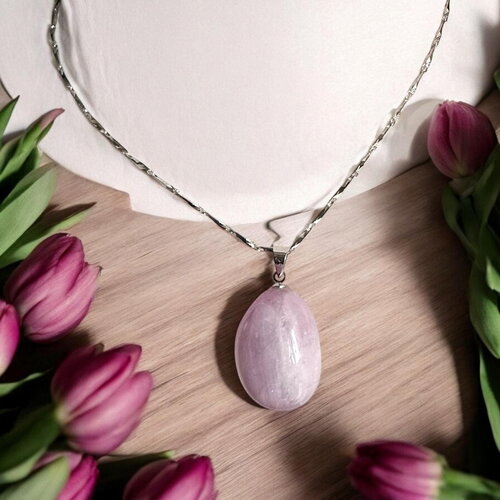 Pendentif en kunzite et argent