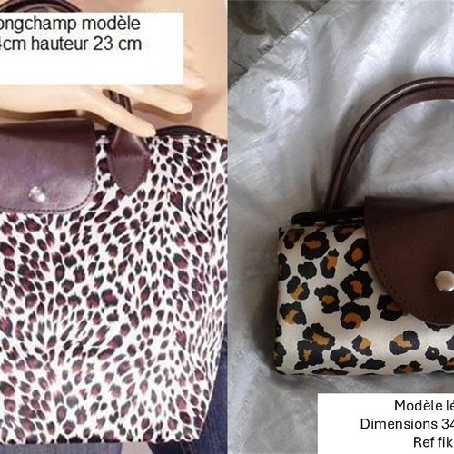 Sac leopard pliable,lavable,fermoir pression,eclair,marron beige,maroquinerie femme,sac à main soiree,plage,shopping