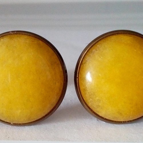 Boutons manchette calcite orang,pierre semi precieuse,cabochons ronds,accessoire costume cravate,cadeau fete anniversaire,bobo boho gothique