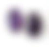 Amethyste,clous oreilles laiton avec cabochons ronds, quartz pierre fine,fait mains en france,cadeau fete anniversaire noel, boho bobo