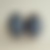 Sodalite,clous d oreilles laiton bronze fleuri avec cabochons ronds 10mm,pierre precieuse bleue,cadeau fete anniversaire noel,