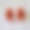 Pierre de soleil, clous oreilles en bois rose avec tige acier chirurgical et cabochons ronds 12mm,pierre,cadeau fete anniversaire