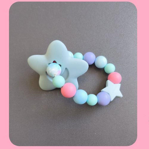 Anneau de dentition etoile bleue