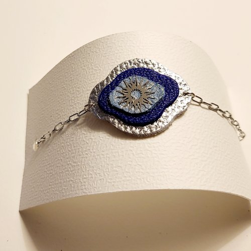Bracelet sur chainette argenté