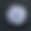Bague ajustable unisexe étoiles blanches sur fond transparent en résine diamètre 25mm