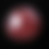 Bague grand dome ajustable, paillettes rouges mobiles, dans une demi-sphère plexi, diamètre 30mm