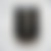 Bague carrée ajustable, main de fatma, sur fond noir en résine / taille 25mmx 25mm
