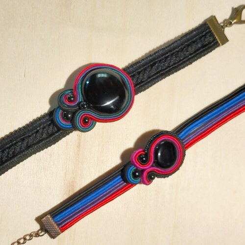 Bracelets au choix en soutache aux couleurs de plougastel-daoulas