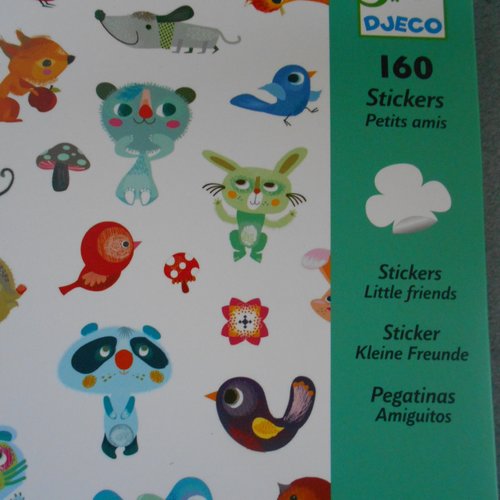 Lot 160 stickers petits animaux sympathiques