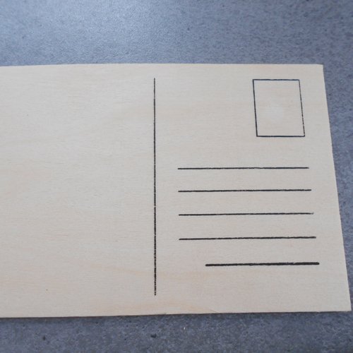 Carte postale en bois à décorer