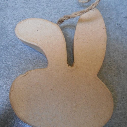 Forme en papier mâché à décorer, tete lapin
