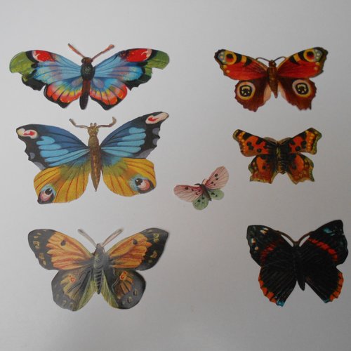 Die cut vintage / découpes papier thème papillons