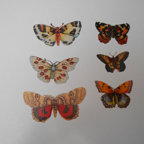 Die cut vintage / découpes papier thème papillons