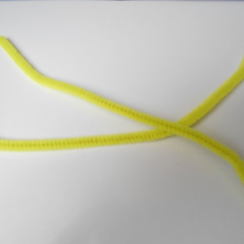 Fil chenille jaune fluo 30 cm