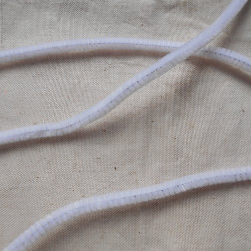 Fil chenille blanc 30 cm