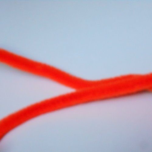 Fil chenille orange fluo 30 cm
