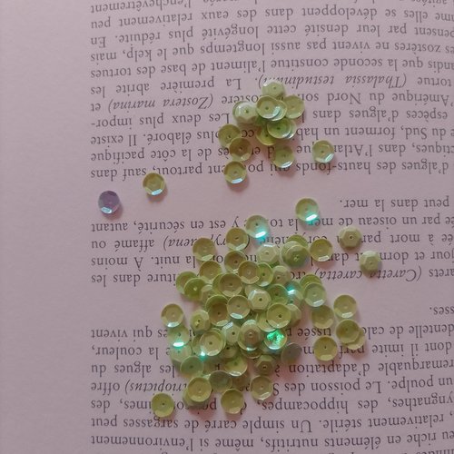 Lot 1400 séquins irisés vert