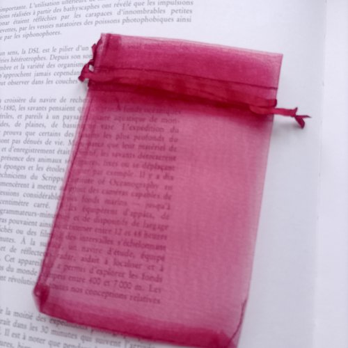 Sachet organza rouge
