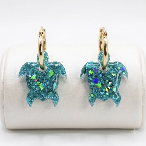 Boucle d’oreille charms tortue