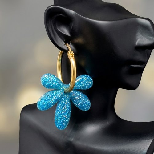 Boucles d’oreilles avec charm interchangeables