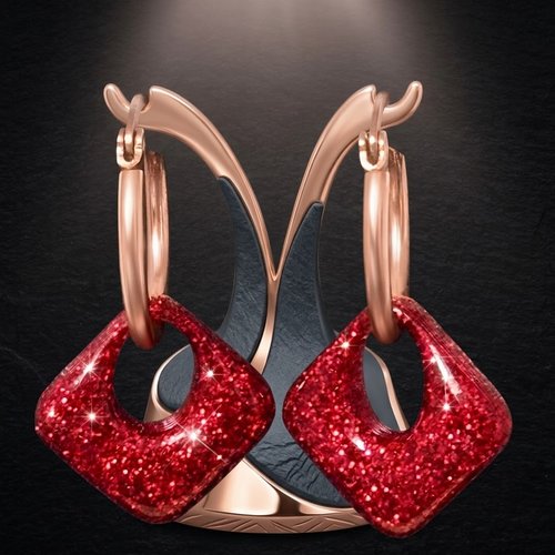Boucles d’oreilles avec sa paire de charm