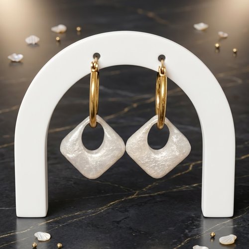 Boucles d’oreilles avec sa paire de charms interchangeables