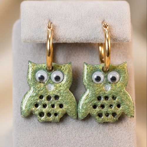 Boucles d’oreilles avec charms interchangeables