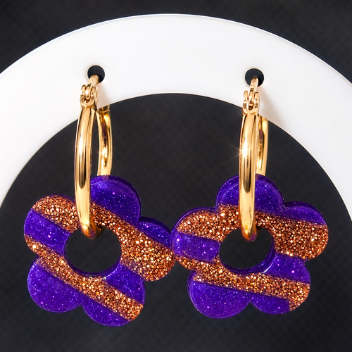 Boucles d’oreilles avec une paire de charms interchangeables