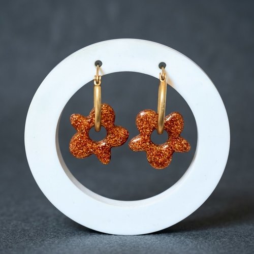 Boucles d’oreilles avec charms interchangeables