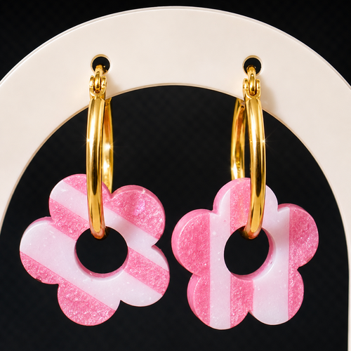 Créole avec charms fleurs interchangeables