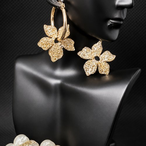 Boucles d oreilles avec charms interchangeables