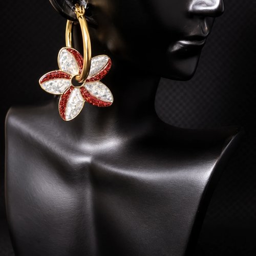 Boucles d’oreilles créoles avec charms interchangeables