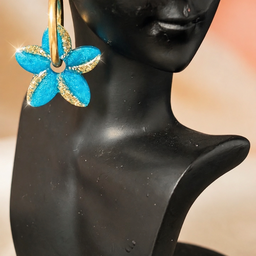 Boucles d’oreilles créoles avec charms interchangeables