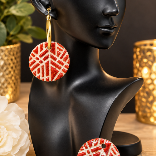 Boucles d’oreilles charms interchangeables