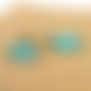 Petites boucles d’oreilles bronze avec cabochons en verre * motifs *