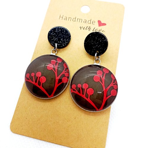 Boucles d’oreilles feuillages