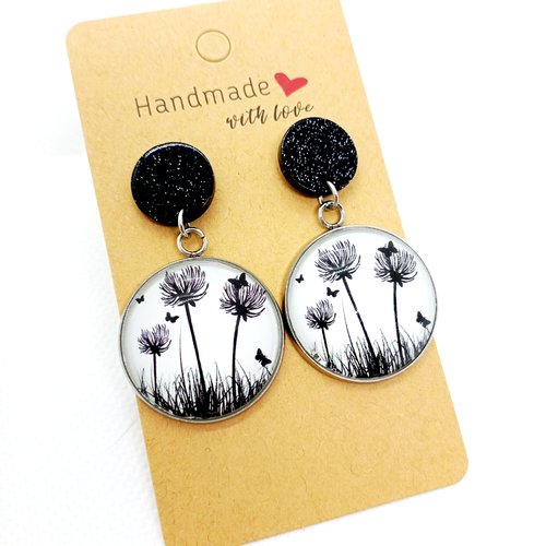 Boucles d’oreilles feuillages