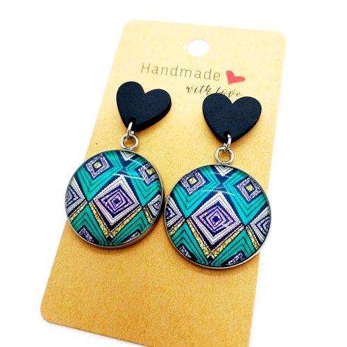 Boucles d’oreilles motifs wax