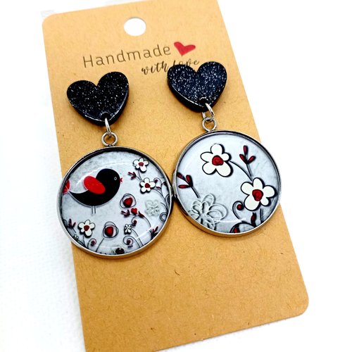 Boucles d’oreilles oiseau