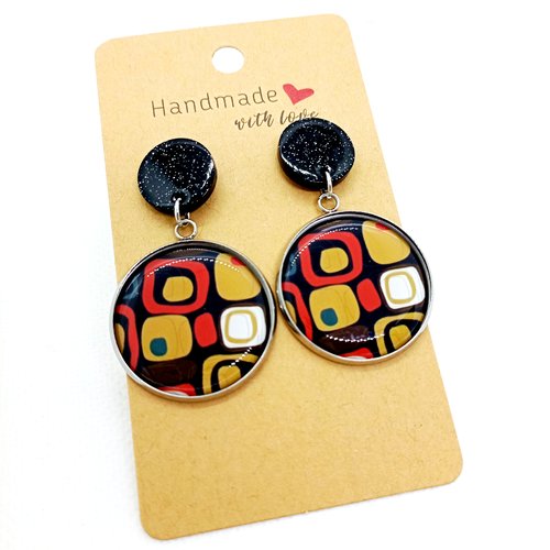Boucles d’oreilles motifs géométriques